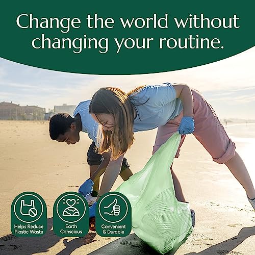Cleanomic Compostable* Waste Bags with Drawstring (13 Gallon, 25 Units, Tall), BPI Certified For Kitchen Compost - size: 25 Count (Pack of 1)