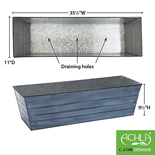 Achla Designs C-21NB Window Box, Large, Blue - color: Blue, size: Large
