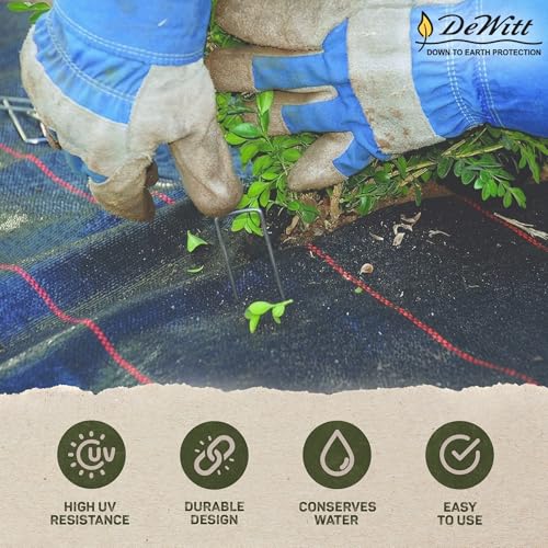 Dewitt 2 Pack UltraWeb 3000 Ground Cover, 3' x 50', Folded Mat, Black - Outdoor Gardening or Landscape Accessory for Weed Control and Water Conservation