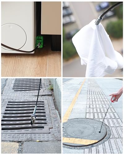 80-Inch Drain Snake Hair Clog Remover with Round Knob and 4-Claw Grabber - style: 80 IN