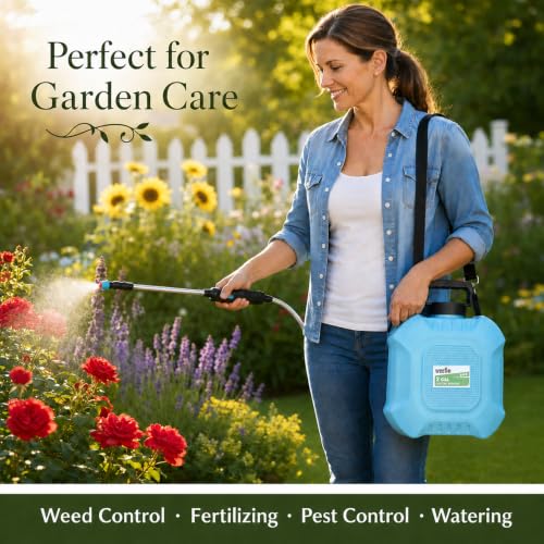 2 Gallon Battery Powered Garden Sprayer, Electric Sprayer with Retractable Wand & 4 Nozzles, USB Rechargeable 2000mAh Sprayer for Weeds, Pest Control, Fertilizing and Cleaning