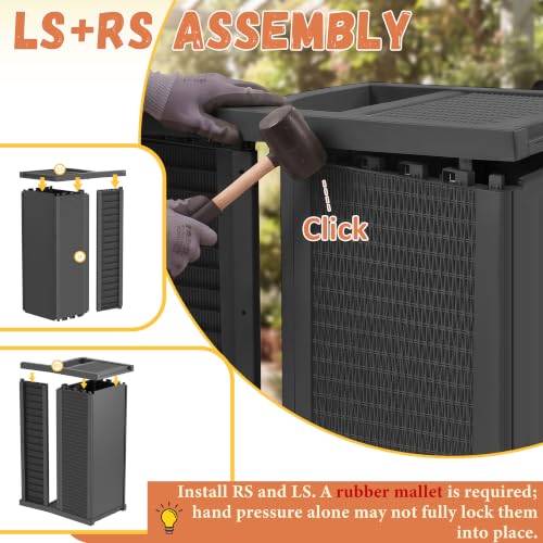PatioZen 80 Gallon Storage Bench Deck Box, Black - color: Black, size: 80 Gallon