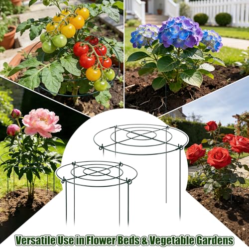8 Pack Peony Cages and Supports, 11.5 x 20 Inch Plant Support Cage Set - size: 8 Pack- 11.5*20"