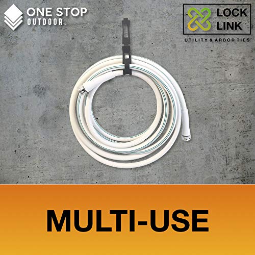 One Stop Outdoor Lock Link - (100' Feet 1/2" Wide) Strong Flexible Plastic Chain Locking Strap - Cable, Plant & Tree Ties for Staking - Premium Reusable Tree Support Straps - size: 1/2" INCH