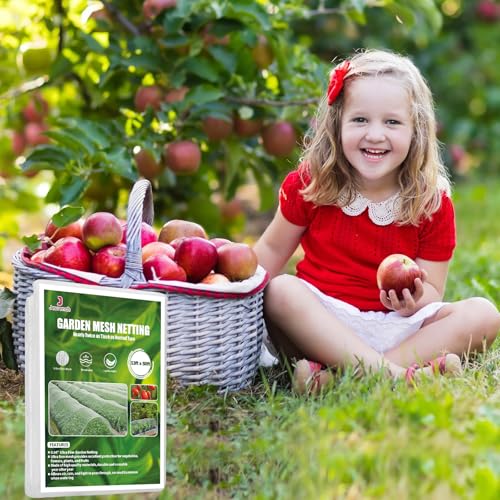 Jevrench 13 x 50 ft Garden Netting Row Cover, Ultra Fine Mesh for Plants - size: 13ft x 50ft