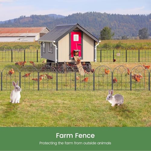 Decorative Garden Fence, 27.2 ftx15.66 H, Rustproof No Dig Fence, 26 Pack - size: 26 Panels-27.2ft(L) x15.66"Arch H