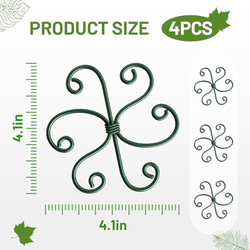 4PCS Iron Monstera Support, Uniquely Designed Plant Support Stakes for Indoor Plants, Stable Plant Stakes and Supports, Turtle Shell Bamboo Clamp Set for Thriving Growth