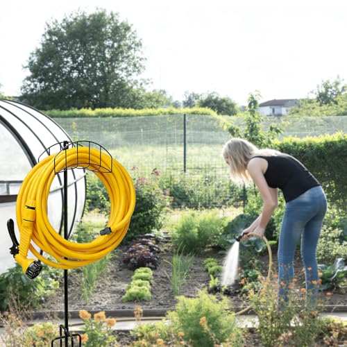 2-Pack Freestanding Garden Hose Holder with Upgraded 5-Prong Base - size: 2Pack-48IN
