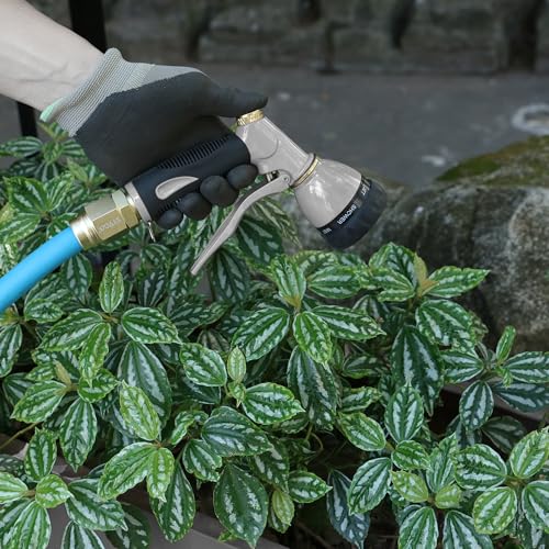 STYDDI PRO Heavy Duty Garden Hose Nozzle, Metal Water Hose Sprayer Nozzle - color: Gray