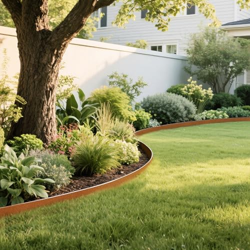 Worth Garden 10-Pack 4.5"x40" Metal Landscape Edging 33' Landscaping Border - color: Powder-Coated Bronze