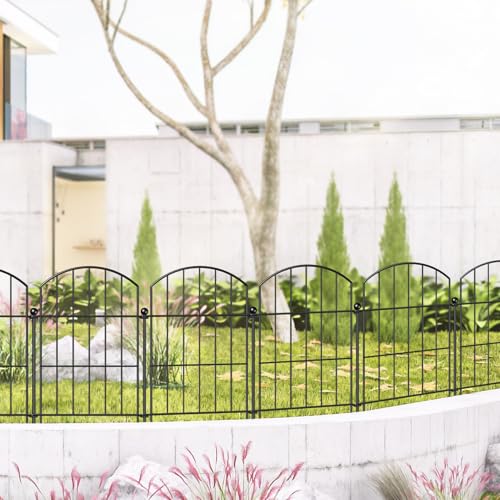 Metal Garden Fence 17 in x 20 ft, Small Animal Barrier Fencing for Pets - size: 17"Hx20ft (20 panels)