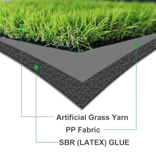 Artificial Grass Turf 1.38" Custom Sizes,1FTx21FT Realistic Synthetic Grass Mat Lawn,Astroturf Faux Indoor Outdoor Landscape for Patio, Garden, Yard, Balcony - size: 1x21FT