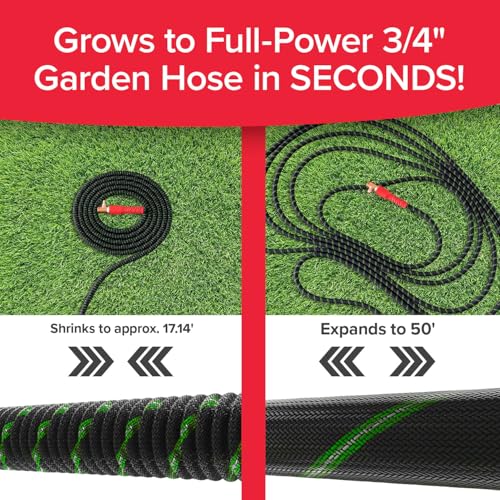 Pocket Hose Ballistic Double UV 50 FT Expandable Garden Hose, Pocket Pivot - size: 50 FT