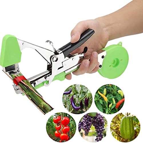 Plant Tying Machine Tool,Vegetable Gardening Tools with 10000pcs Staples 20 Rolls Tape and Replacement Blade for Grapes,Raspberries,Tomatoes,and Vining Gardening Tying Tool(Orange) - color: Orange