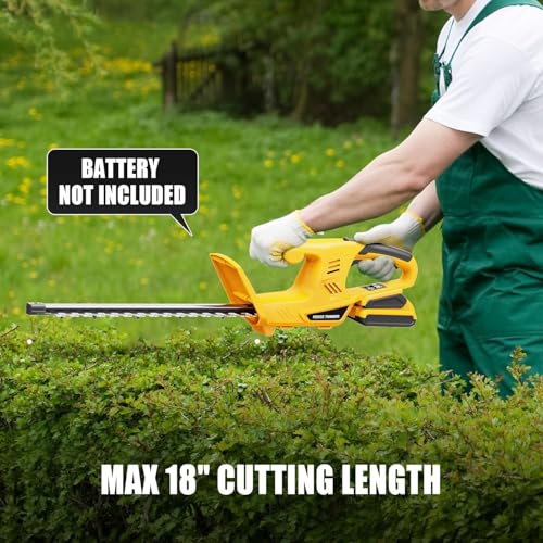 18-Inch Cordless Hedge Trimmer Compatible with Dewalt 20V MAX Battery - size: 18-Inch