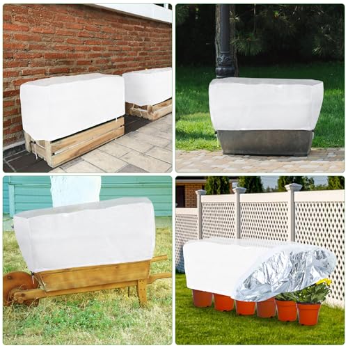 2 PCS Frost Cloth Plant Freeze Protection, Winter Raised Garden Bed Covers - size: Fit 6x3 FT