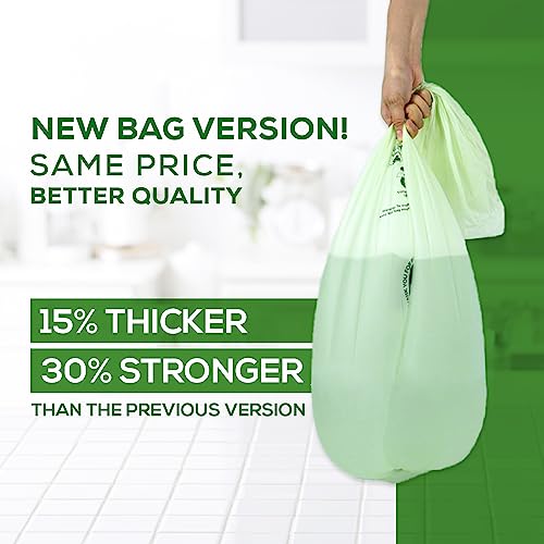 ANECO 100% Compostable Trash Bags 13 Gallon, 35 Count - color: 13 GAL (Flat Top Bags, 35 Count)