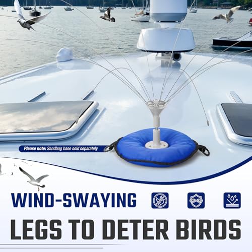 Salcod Bird Deterrent Outdoor, 360° Wind-Powered Stainless Steel Rods, 6ft - size: 6 ft