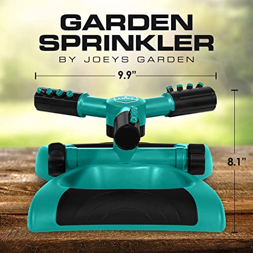 Sprinklers for Yard - 360° Rotating Lawn Sprinkler, Heavy Duty Weighted - color: GREEN