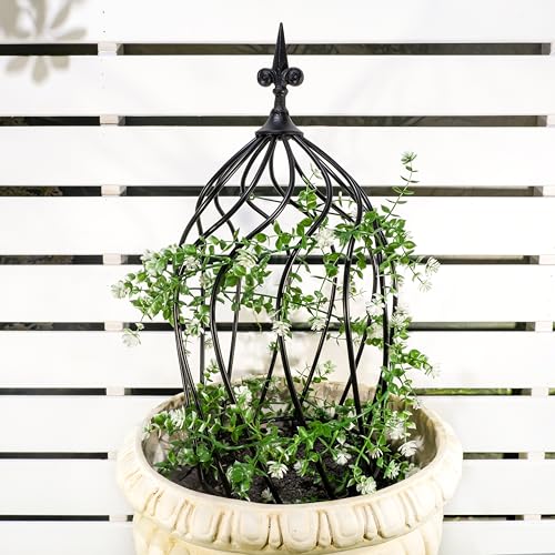 23" Obelisk Trellis for Climbing Plants & Vines Outdoor Decor - size: 23" x 9"