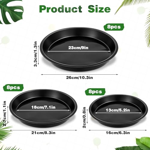 24 Pack Plant Saucer Tray, 6 8 10 inch