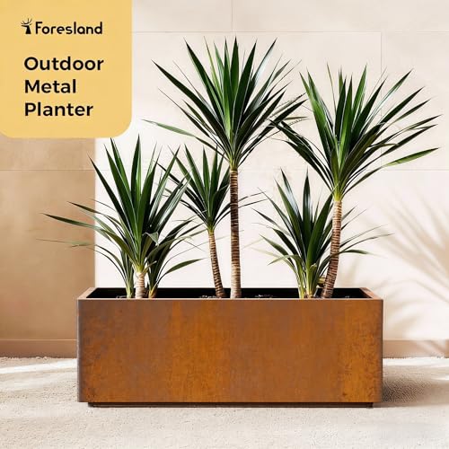 Corten Steel Style Planter Box 40Wx12Dx16H, Not Pre-Rusted - color: Rust, size: 40Wx12Dx16H
