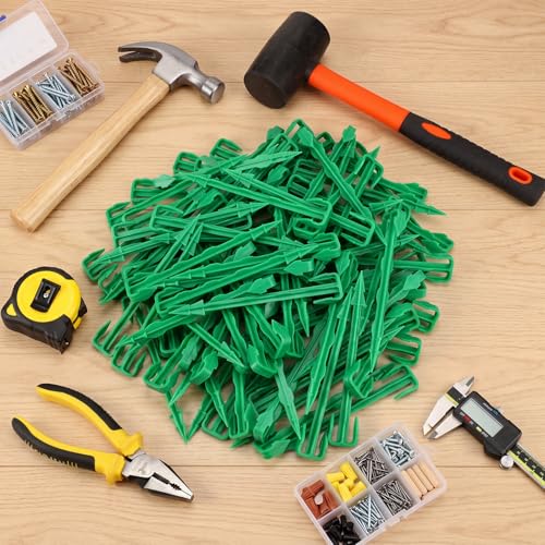 Nuanchu 100 Pcs 6 Inch Landscape Garden Stakes Bulk, Degradable Sod Spikes - size: 6 Inch