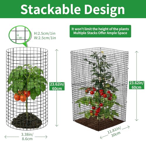 5 Pack Plant Protector from Animals, 24x12 Inches Wire Plant Protector, Plant Cages to Keep Animals Out - size: 5 Pack, 12"x24"