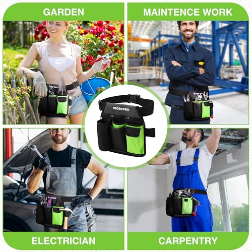 WORKPRO 2-Piece Pruning Shears & Garden Belt Set,8" Bypass & Hand Pruners