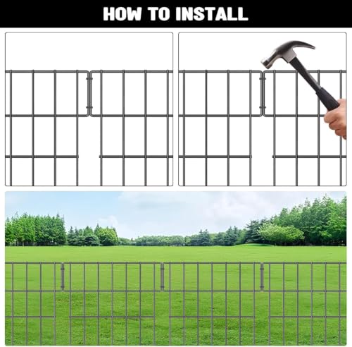 25 Pcs Animal Barrier Wire Fence Garden Fencing Animal Barrier