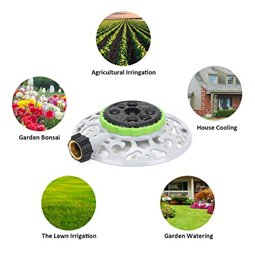 STYDDI Turret Pattern Sprinkler on Metal Base, 8-Pattern Lawn Sprinkler - size: 8-Pattern