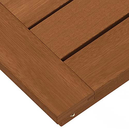Furinno TIOMAN Outdoor Adirondack Folding Patio Table, Natural - size: Small Folding Table