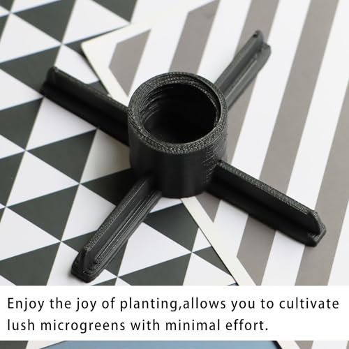 PIAOLGYI Self Watering Adapter for Coke Bottle,Accessory Compatible with Self-Watering Microgreen Grower(Black)