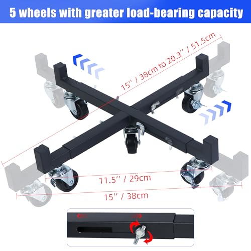 Heavy Duty Plant Stand with Wheels, Adjustable Caster Rolling Caddy