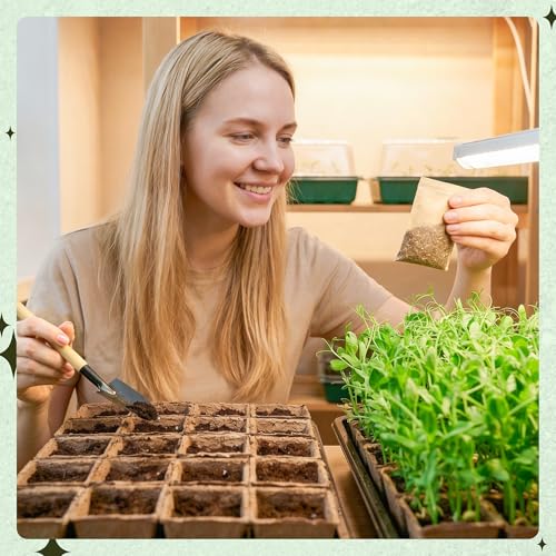 100 Pcs Square Nursery Pots, 5 Pcs Seed Starter Tray, 2.6 inch Nursery Pots with Tray, Plastic Starter Pots for Planting Seeds, Reusable Seed Starting Pots with Drainage Holes (Kraft Paper) - style: kraft paper