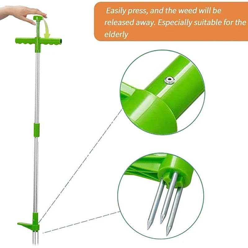 Weed Puller Long Handle Stand Up Weeder Garden Weeding Tool Weed Hound Puller for Dandelion, Standup Weed Root Grabber, 3256806822492845