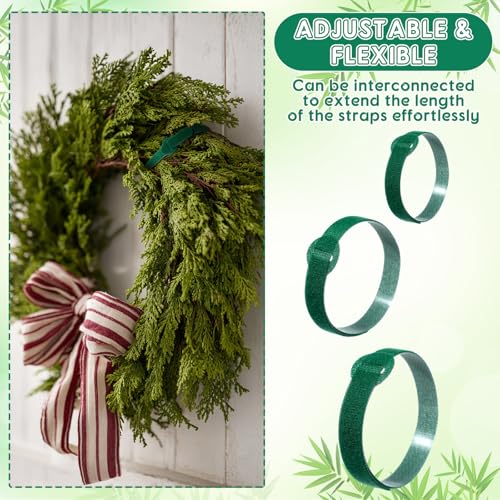 80 Pcs 16 Inch Christmas Garland Green Adjustable Ties - color: Green, size: 16 Inch