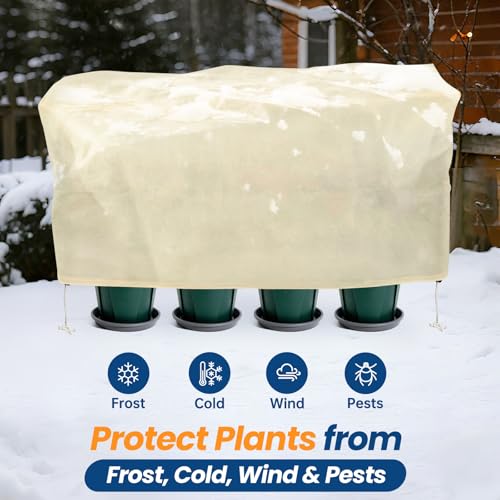 Plant Covers Freeze Protection, 2 Pack Garden Covers for Potted Plants, Frost Cloths for Outdoor Plants, Winter Protection for Vegetables & Flowers (40"×15"×18") - size: 40"x15"x18"(2 Pack)