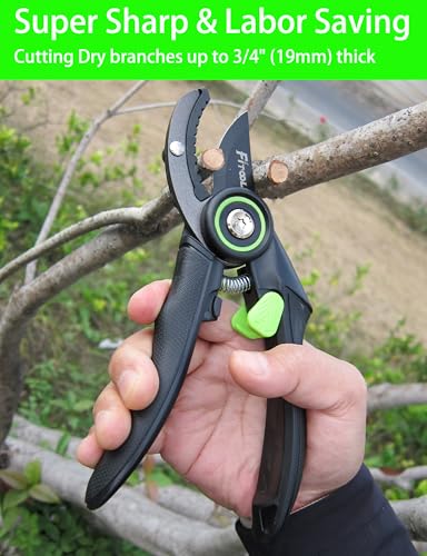 Professional Secateurs, with Super Sharp SK5 Steel Blades, Gardening Hand Clippers Pruners, Garden Trimming Scissors, Pruning Shears 8-Inch (Anvil) - style: Anvil