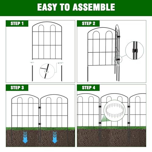 CADUKE 20 Pack Garden Fence Border, 24in x 22ft