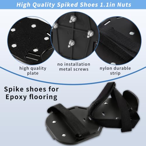 Self-Leveling Floor Tool Kit, 9in Roller & Spiked Shoes