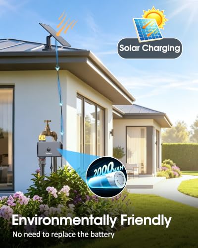 Solar WiFi Water Timer, Smart Solar Hose Timer for Garden, 365-Day Power - size: 1 Zone-Solar