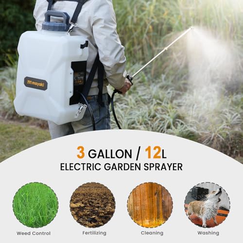 3Gal Lawn Garden Backpack Sprayer Compatible with Dewalt 20V Battery