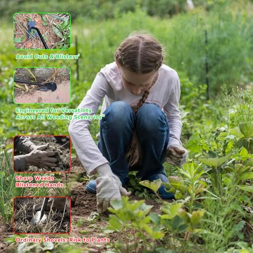 Weed Puller Tool,Portable Garden Hand Tool for Weed Removal
