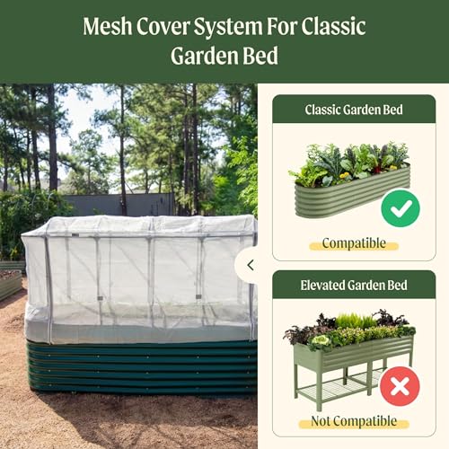Vego garden 3.5' x 6.5' Mesh Cover System,Pest Control Frame Cover Kit,35% Shading Rate for Plant Protection, Durable & Heavy-Duty Garden Cover (Garden Beds Not Included) - size: 3.5'W x 6.5'L