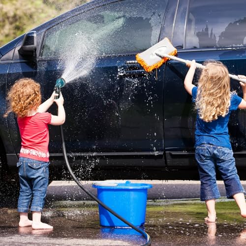 Besiter Garden Hose Nozzle Sprayer 10 Watering Patterns Spray Nozzles Heavy Duty Hose Head Lightweight Hose Attachment 2 Pack - color: Blue Black