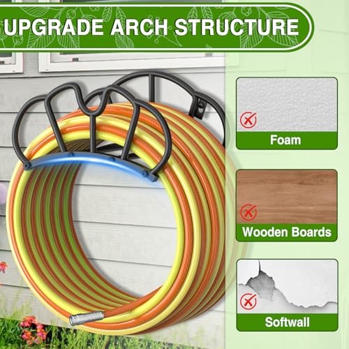 Qatsrin Garden Hose Holder Wall Mount, Super Stable Hose Hanger, 1 Pack