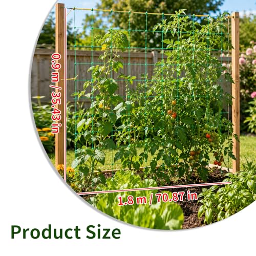 1 PcsGarden Trellis Netting for Climbing Plants, Plant Netting for Garden Climbing Net, Nylon Garden Nettings for Plants Outdoor Indoor Vegetable Tomato Cucumber Grow Trellis Nets
