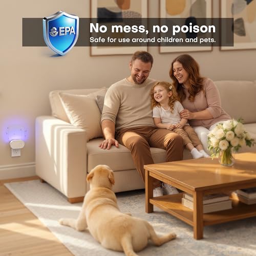Upgraded Fly Trap Indoor with Light Sensor, 2P & 20 Sticky Glue Boards Included - Dual-Band UVA Plug in Gnat Traps for House Indoor, Effective Fruit Fly Trap for Indoors and Tiny Flying Insect