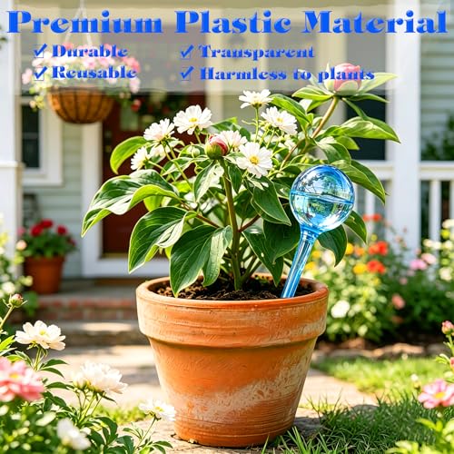 Small Plant Watering Globes, 6pcs Plastic Plant Self Watering Devices - color: G. Blue Small 6pcs
